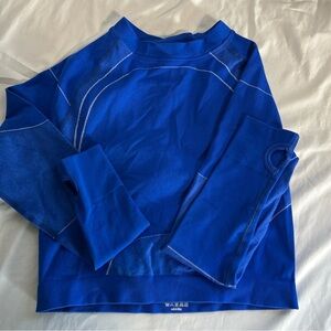 SHEIN Women’s athletic set  Seamless Crop Top Blue Long with pants size large